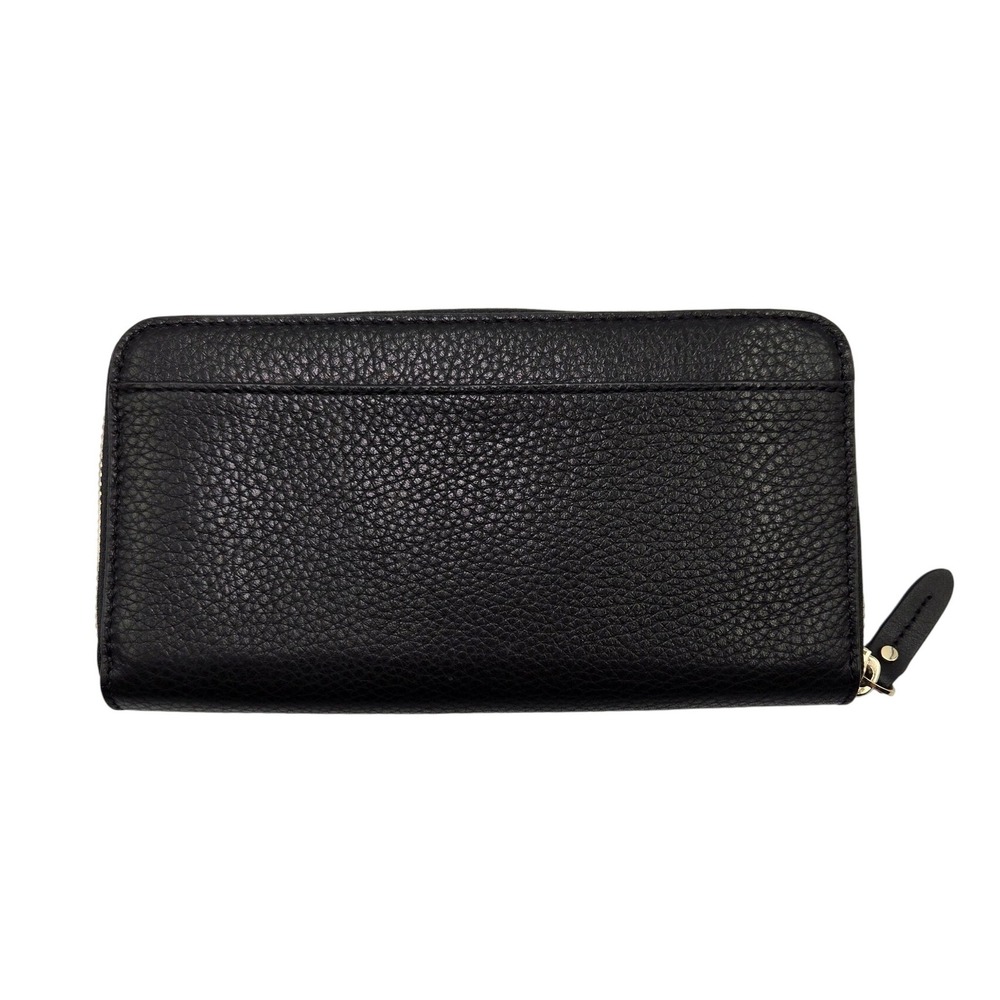 Kate Spade New York Pebble Leather Zip Around Wallet Black‎ K4779 - Picture 2 of 11